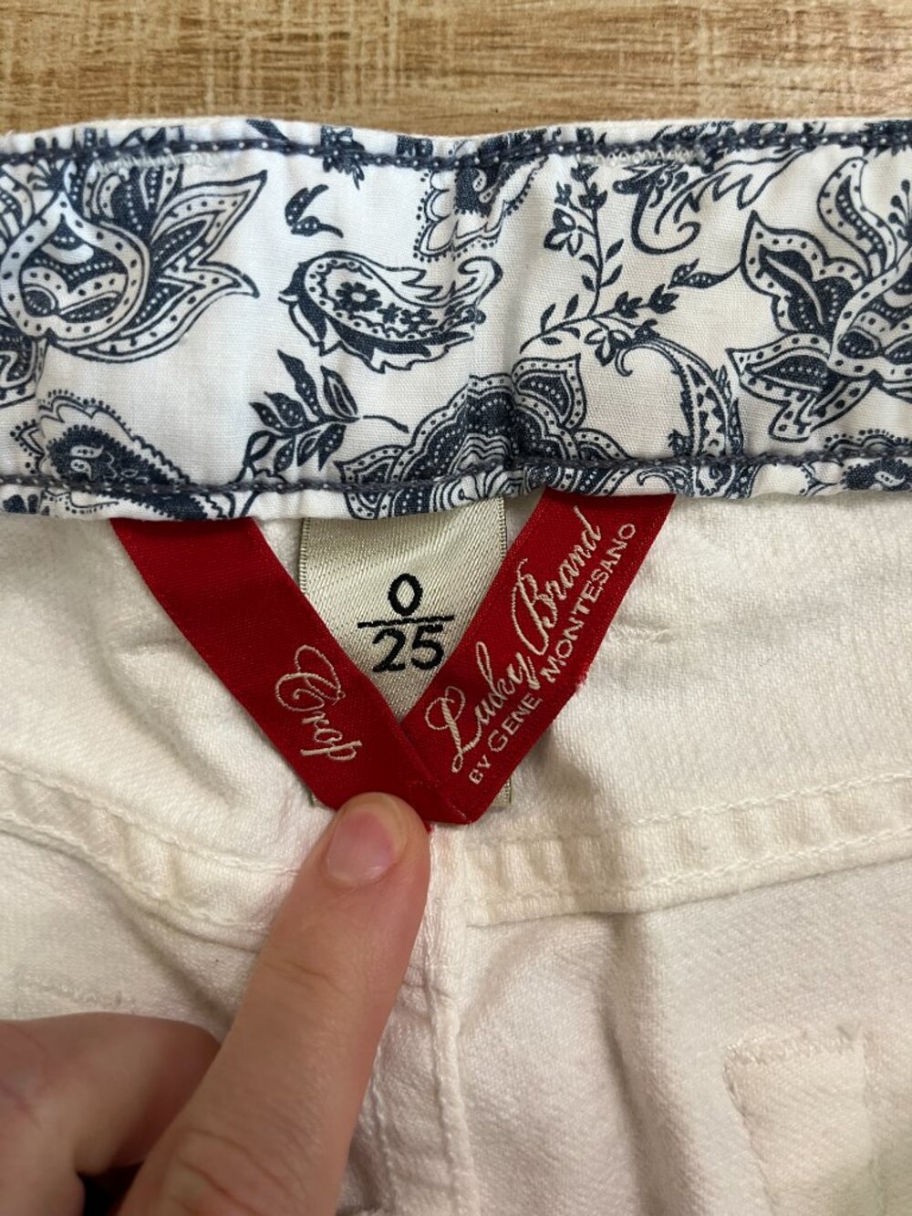 Womens Lucky Brand White Cropped Jeans - 0/25 - Picture 8 of 8
